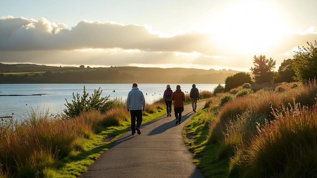Lough Atalia Galway waterfront nature trail with scenic views